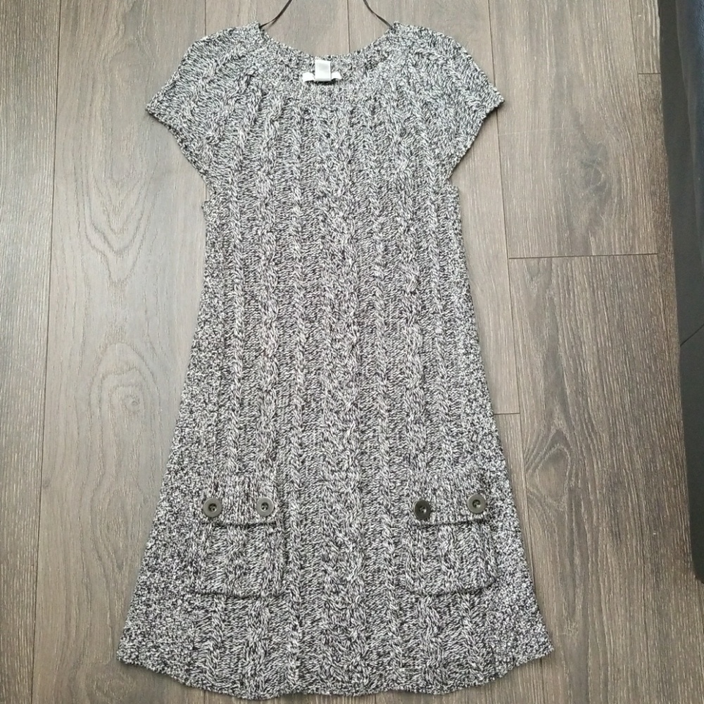 Cable knit sweater dress